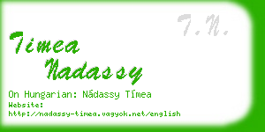 timea nadassy business card